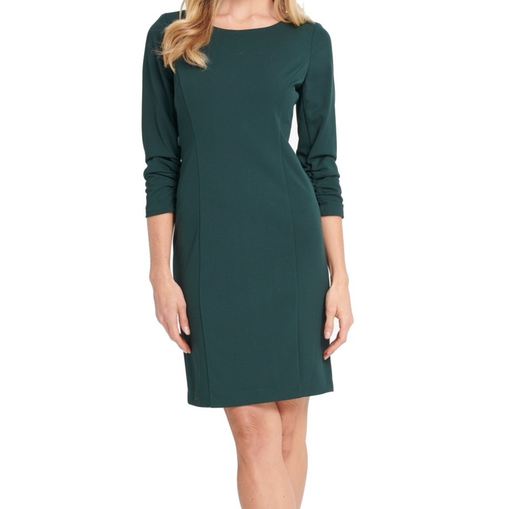 DKNY Dark Green Long Sleeve Dress